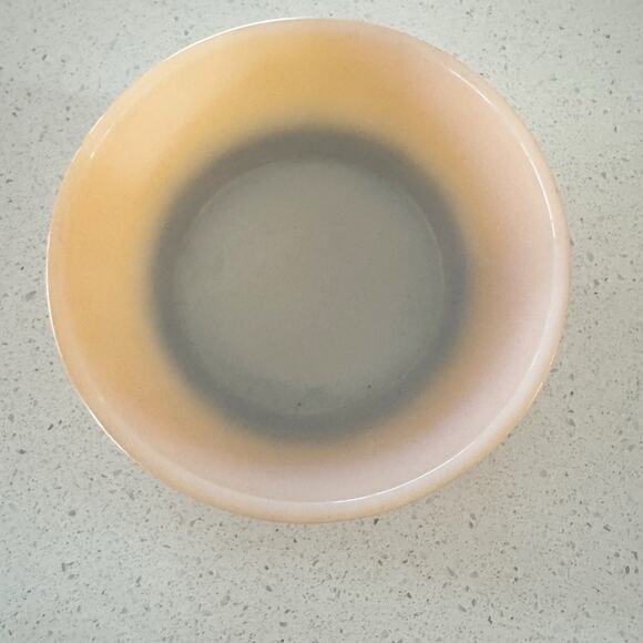 Anchor Hocking Fire-King Orange Fired-On or Ombré Milk Glass Bow - Picture 2 of 6